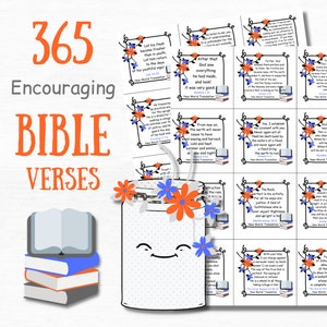 365 Bible Verse Cards Scripture Gifts Bible Journaling Daily Verse Cards Bible Study Christian Stickers Printable Quotes Cards Bible Quotes