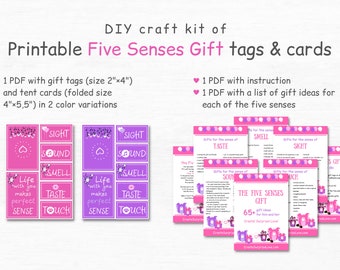 5 Senses Gift Tags One Year Anniversary Gifts for Boyfriend Care Package  for Him Romantic Gifts for Him I Love You With All of My Senses -   Sweden