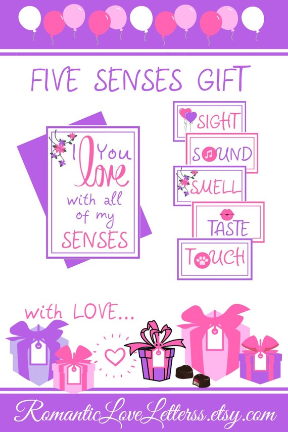 i love you with all my senses ideas for him