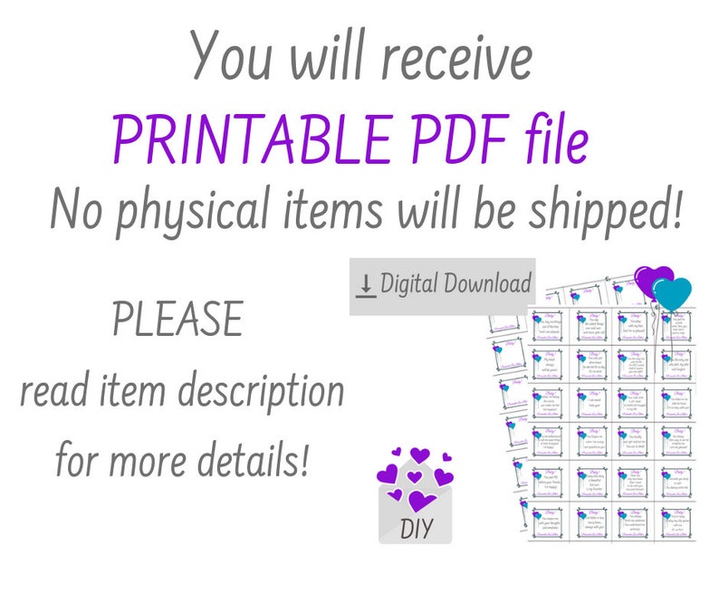 PRINTABLE 52 Reasons Why I Love You Romantic Love Messages For Him Love Notes DIY Kit Long Distance Relationship Gifts For Boyfriend