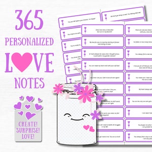 Personalized Gift For Men 365 Reasons Why I Love You Jar Love Notes DIY Romantic Gifts For Him 1st Anniversary Gift For Husband