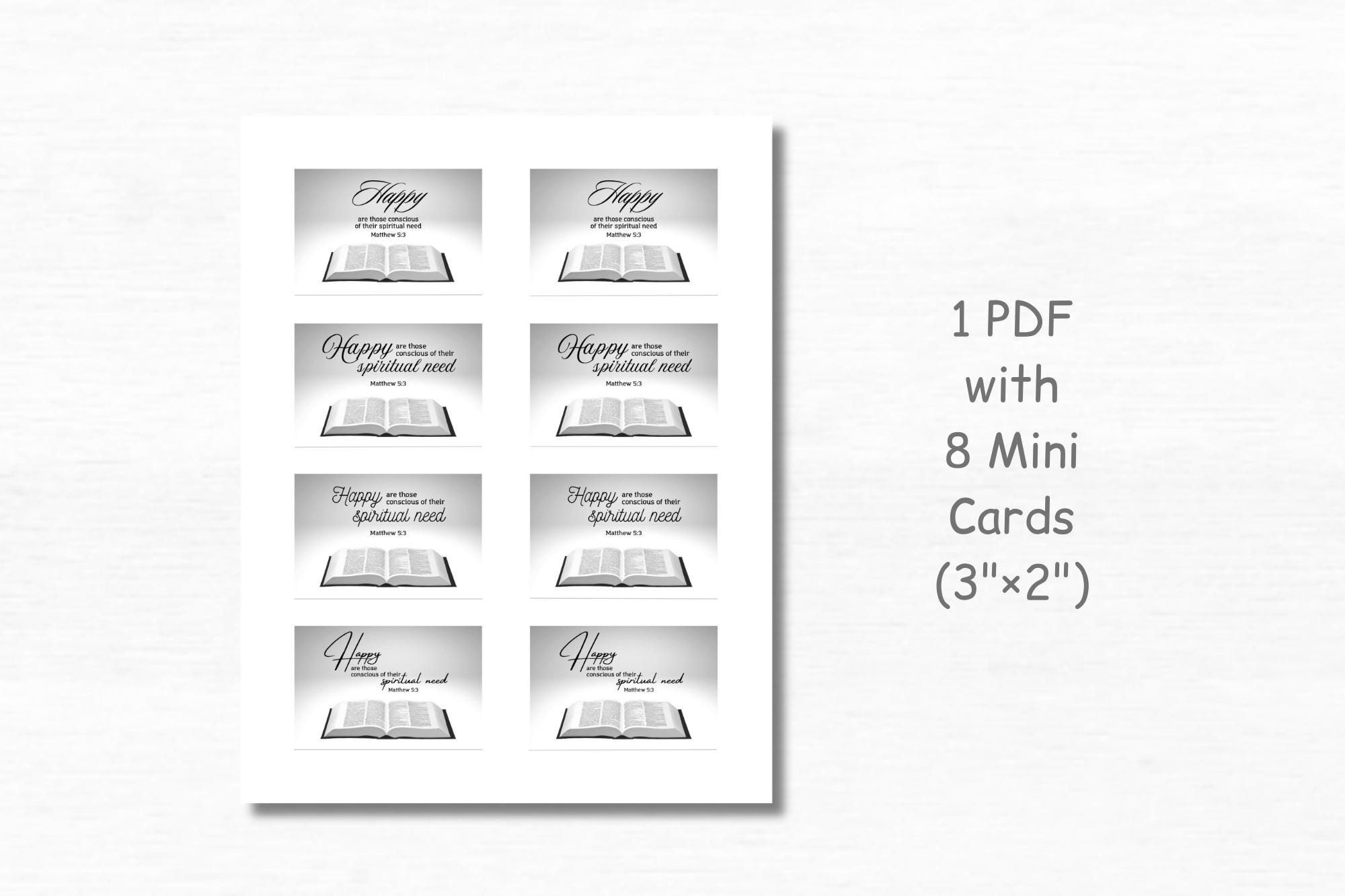 2026 Year Text Matthew 5 3 Printable Stationery Set JW Letter Writing ...