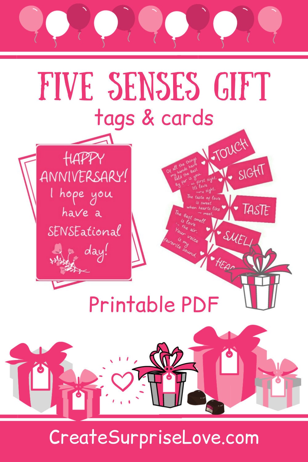 21 Senses Gift Tags One Year Anniversary Gifts for Boyfriend  Etsy In Boyfriend Report Card Template