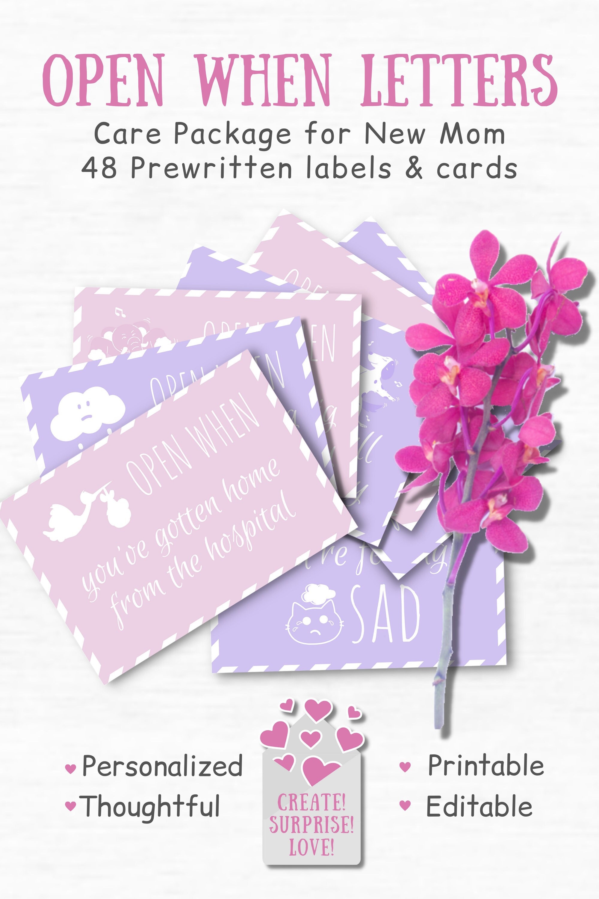 Postpartum Lettering New Mom Care Package for Expecting Mom Gift | New Mom Gift Postpartum ...