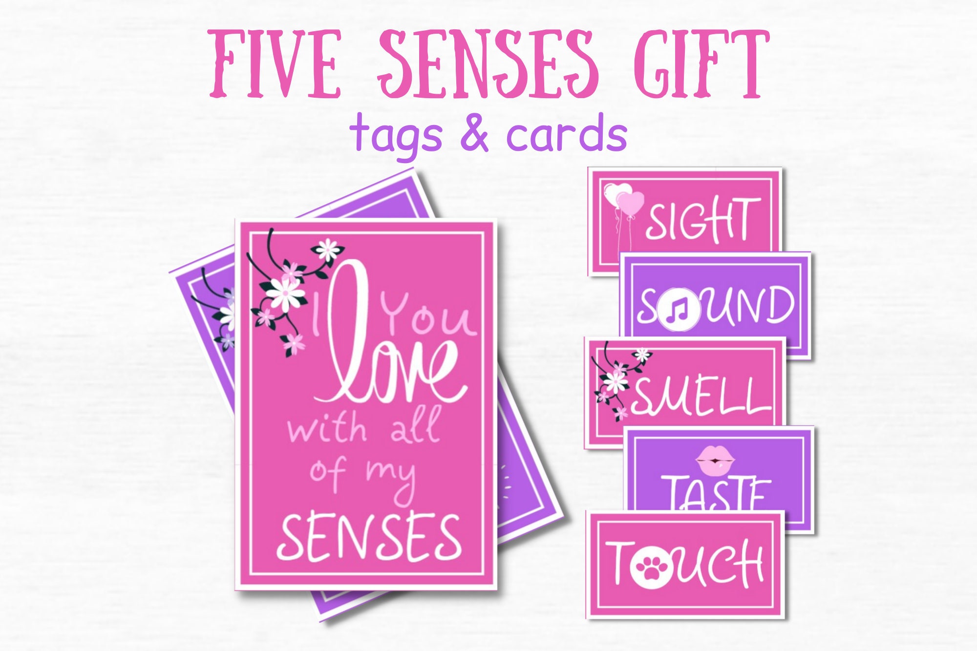 5 Senses Gift Set KIT Anniversary Birthday 5 Senses Themed Gift