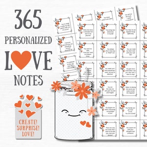 Personalized Gift For Men 365 Reasons Why I Love You Jar Love Notes DIY Romantic Gifts For Him 1st Anniversary Gift For Husband