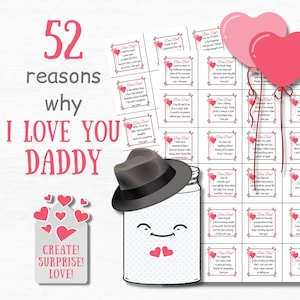 Reasons I Love You Personalized Gifts for Dad from Daughter Thank You Dad Gift from Son  Sentimental Gift Dad DIY Thank You Notes Jar