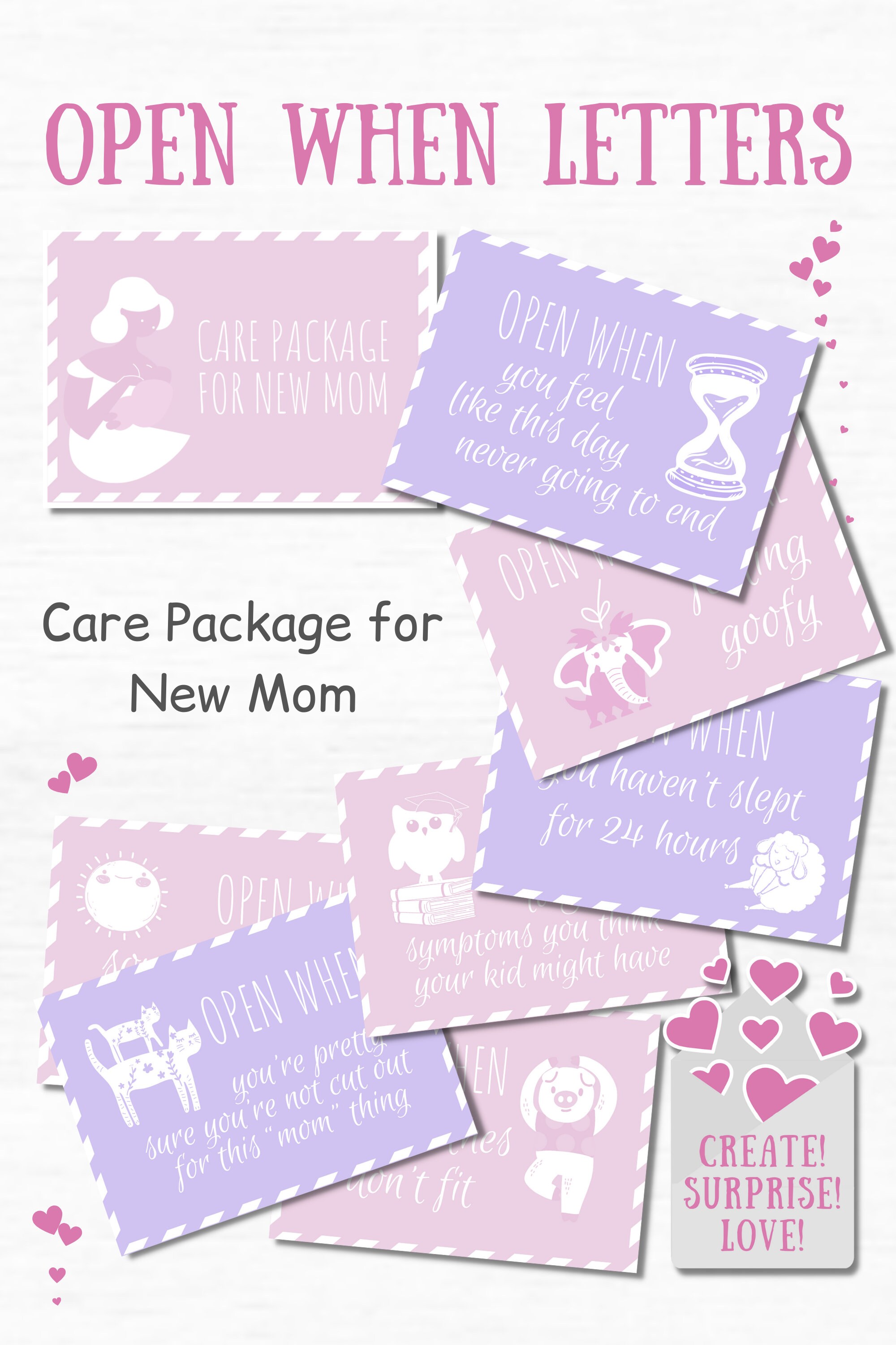 Postpartum Lettering New Mom Care Package for Expecting Mom Gift | New Mom Gift Postpartum ...