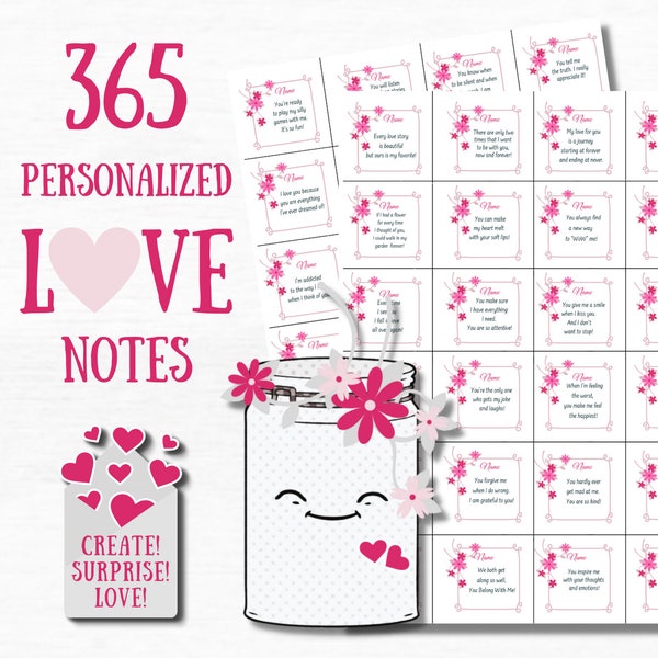 365 Reasons Why I Love You Paper Anniversary Gift For Him Personalized Jar Love Notes Romantic Gifts For Him Sentimental Gifts For Boyfriend