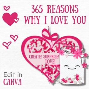 365 Reasons Why I Love You Jar Notes 1 Year Anniversary Gift For Boyfriend Paper Anniversary Gift For Him 1st Anniversary Gift For Husband