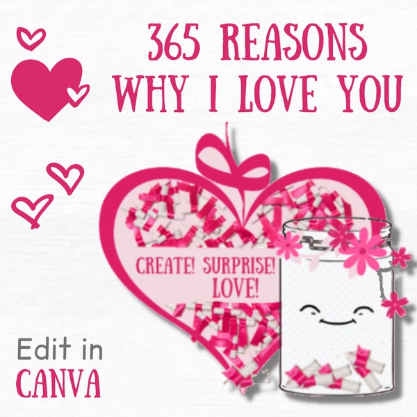 365 Reasons Why I Love You Jar Notes 1 Year Anniversary Gift For Boyfriend Paper Anniversary Gift For Him 1st Anniversary Gift For Husband