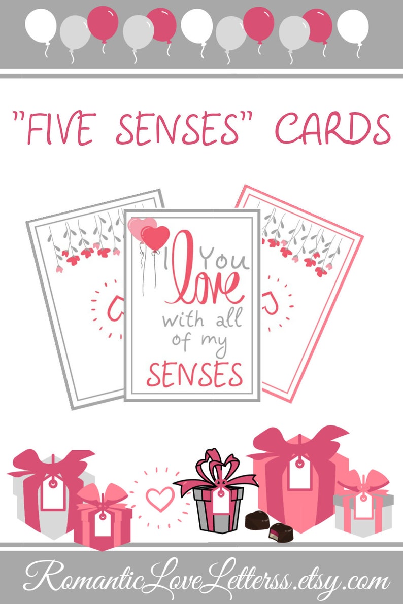 5 Senses Gift Tags Printable Labels 1st Anniversary Gift For | Etsy