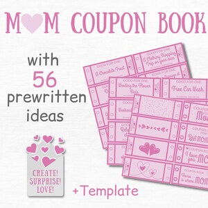 Carnet de coupons pour maman Cadeaux personnalisés pour maman Pack de soins Une pensée à vous pour maman Cadeau d'une fille Cadeaux attentionnés pour maman