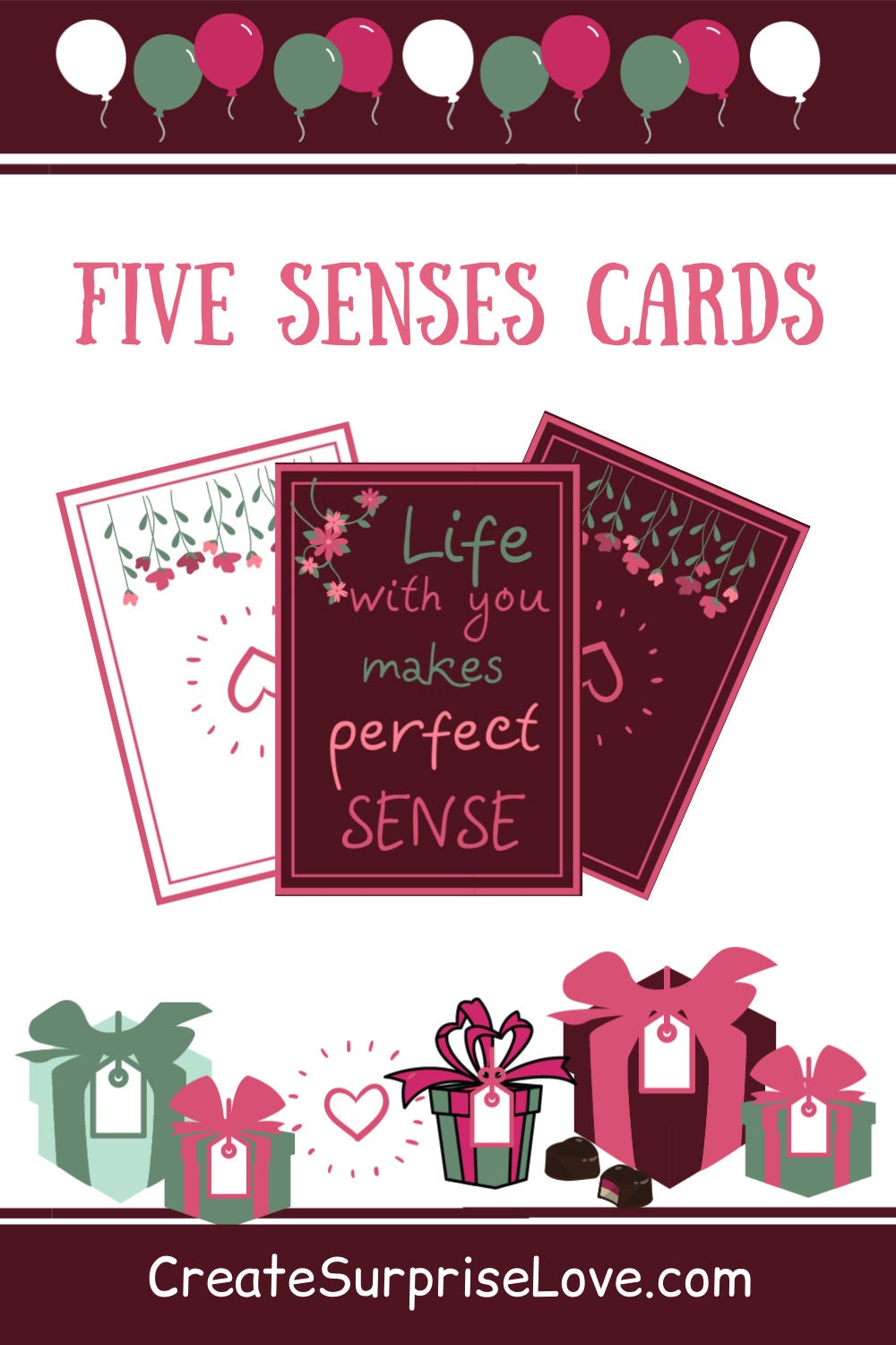 5 senses gift tags printable labels care package for him 1st etsy