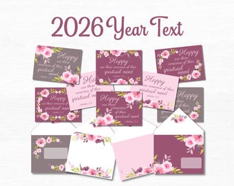 2026 Year Text JW Bible Verse Cards and Envelopes Matthew 5 3