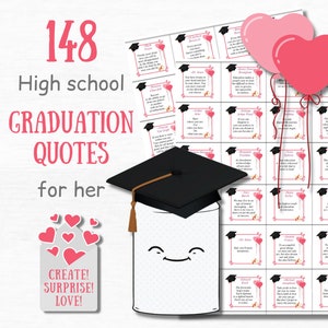 High School Graduation Gift for Her Printable Quotes Cards Memory Jar Graduation Gift for Best Friend Graduation Card Daughter Gift From Mom