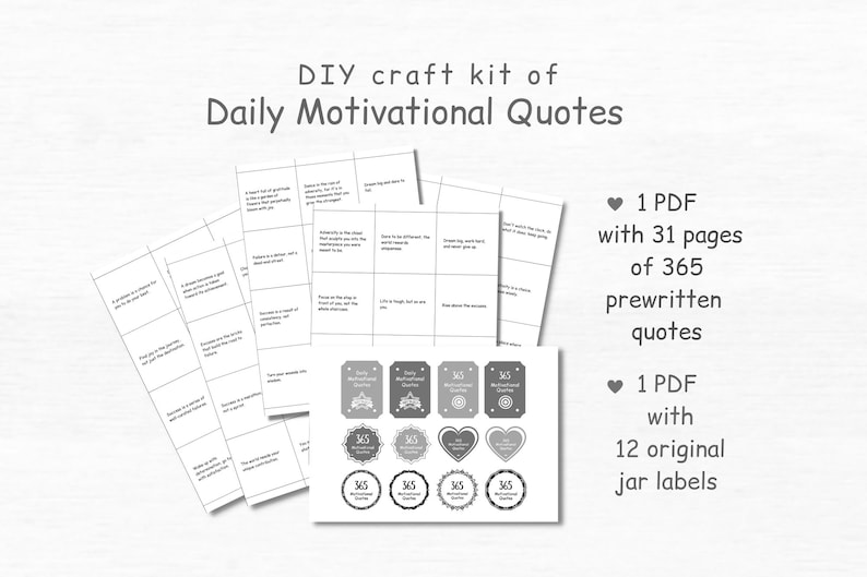 365 Printable Motivational Quotes Daily Inspirational Quotes DIY ...