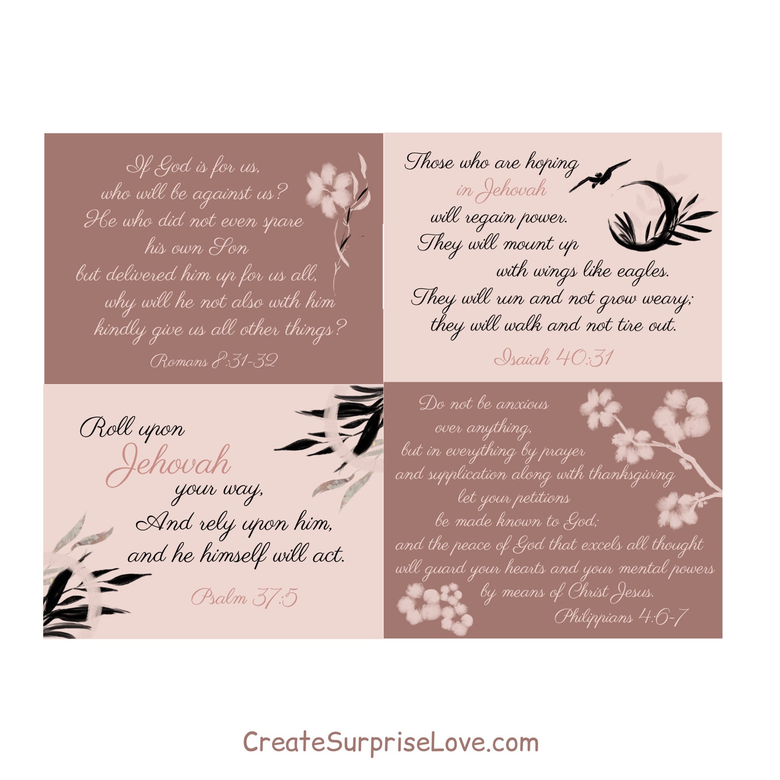 Scripture Cards with Envelopes Printable Stationery Set Bible Etsy