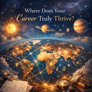 Astrocartography Career Reading | Best Places for Job Success, Promotion and Reputation | Relocation & Remote Work Map