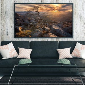 Mount Scott Print, A Fine Art Photograph of Mt. Scott in Wichita Mountains. Prairie Oklahom