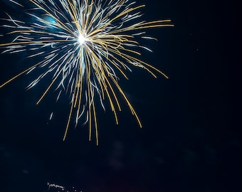 Fireworks Photography Print - "Collision" Oklahoma Printable Wall Art, Fourth of July, Picture