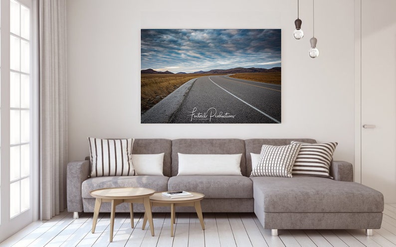 Oklahoma Moody Sky Wall Art Landscape Photos of Scenic Sunset in Wichita Mountains Southwest Landscape Decor Landscape Photography Print