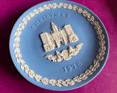 Wedgwood blue jasperware Christmas Plate 1978, Horse Guards, Wedgwood Jasperware, jasperware plate, Wedgwood Christmas plate