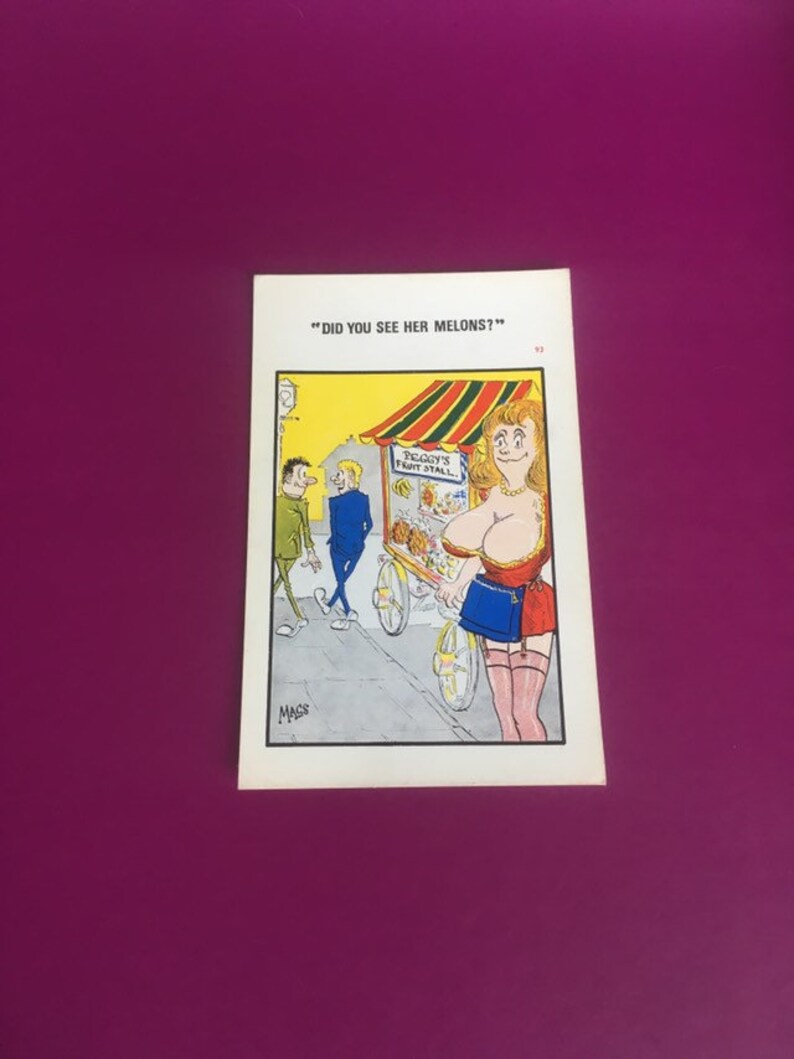 Vintage 1950s rude novelty postcard naughty postcard Etsy