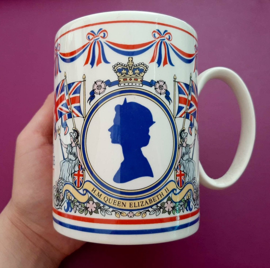 Silver Jubilee Wedgwood mug Queens Jubilee mug Wedgwood Etsy