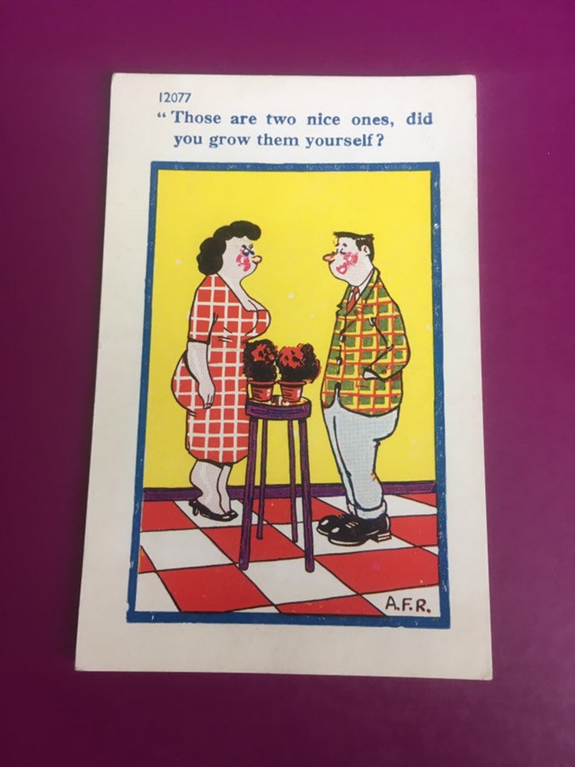 Vintage 1950s rude novelty postcard naughty postcard Etsy