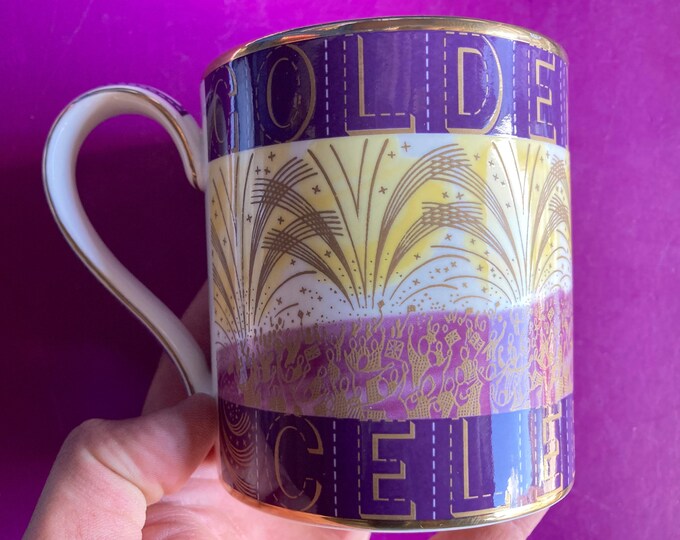 Scarce Eric Ravilious Wedgwood Mug, Golden Jubilee Mug, Wedgwood
