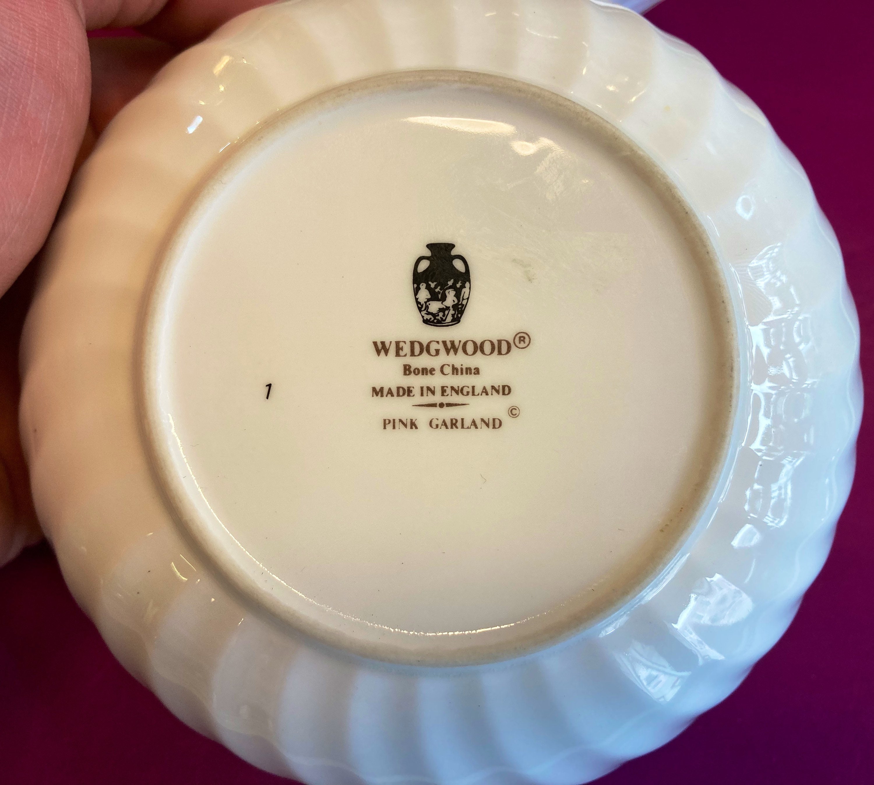 Wedgwood Pink Garland Trinket Pot Wedgwood pottery Wedgwood Etsy