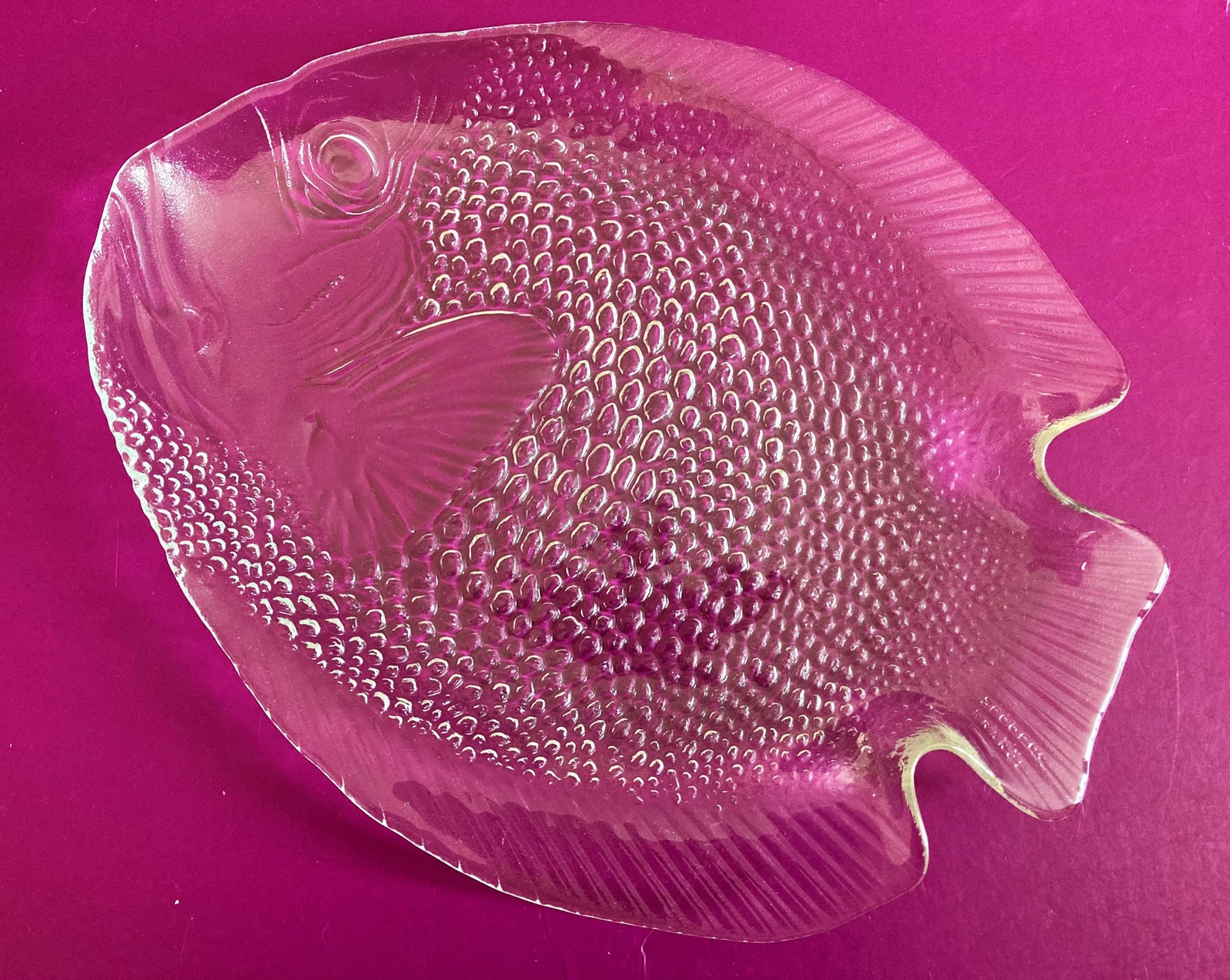 Charming glass fish dining plate fish serving plate fish Etsy