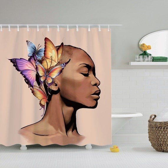 African Woman Shower Curtains Africa, African Woman Shower Curtain