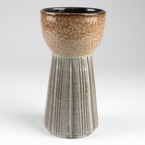 Walter Freigang, Hohenleipisch, ceramic vase, ceramic goblet, signed ceramic vase, East Germany, mid century, vintage studio pottery