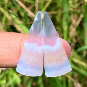 Crystal Blue Ice Agate Pairs
