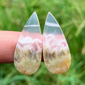 M0SS AGATE, INPETRIFIED WOOD Pairs