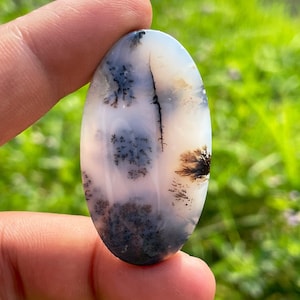 Ciondolo in agata con immagine di agata dendrite