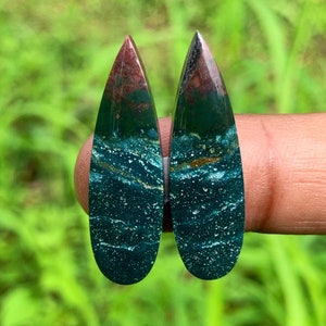 BLOODSTONE Cabochon pairs | Best quality| Perfect for gift
