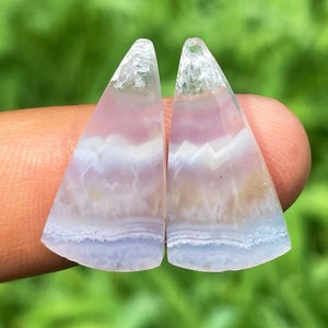 Paires d'agates de glace bleu cristal