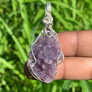 GRAPE AGATE Wire Wrapped Pendant Crystals | perfect for gifts