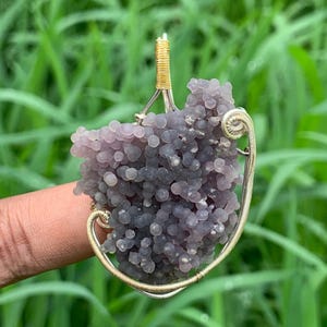 GRAPE AGATE Wire Wrapped Pendant Crystals | perfect for gifts