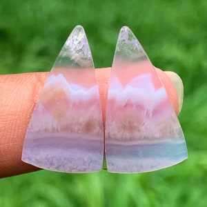 Paires d'agates de glace bleu cristal