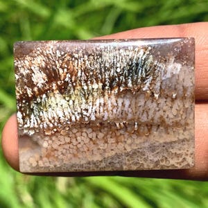 AGATE PLUME | Cabochon spécial |    parfait pour le cadeau | Indonésie