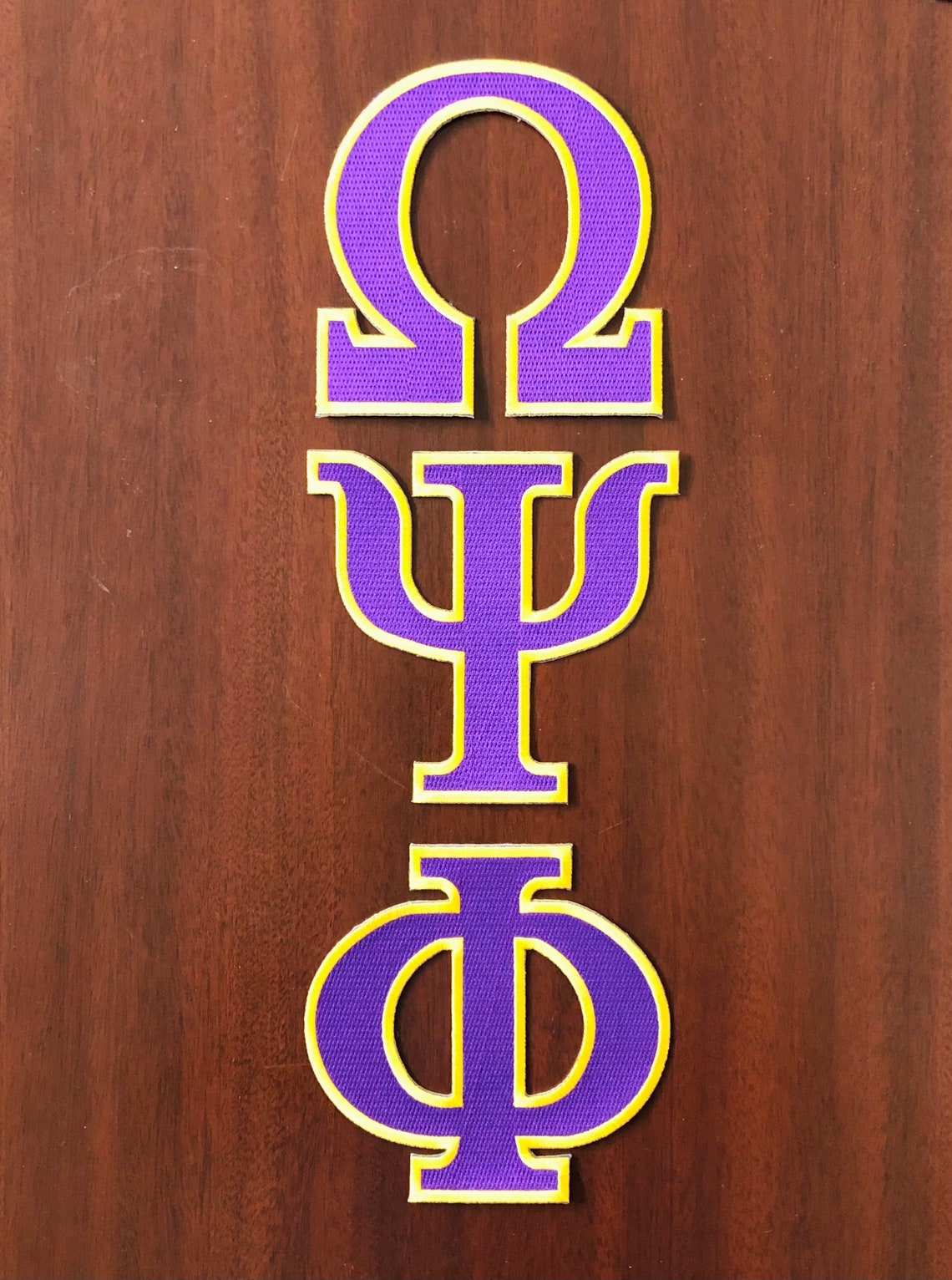 5 Set of Omega Psi Phi Iron on/Sew on Patch DST Etsy