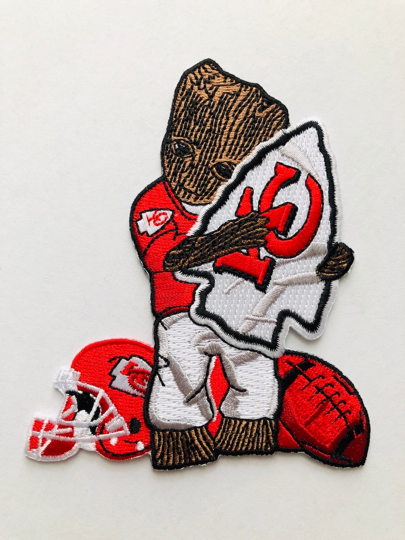 Buy 2 Get 1 Free Kansas City Chiefs Patch,NFL Sports Team Patch,Embroidered Patches #P-4016 4 KC Groot Iron onSew on Patch