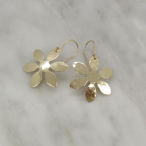 Hammered  14k Gold  Earrings, the perfect gift for her