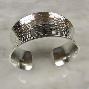Pewter Cuff Bracelet, beautifully textured and forged by hand, the perfect statement bracelet for her