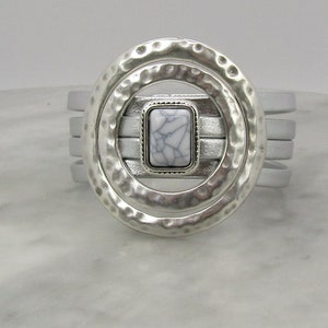 Wide leather cuff Bracelet,  Leather Cuff Bracelet in your choice of 6 metallic leather colors, with a  magnetic clasp