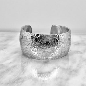 Cuff Bracelet, beautifully textured and forged by hand, the perfect statement bracelet for her